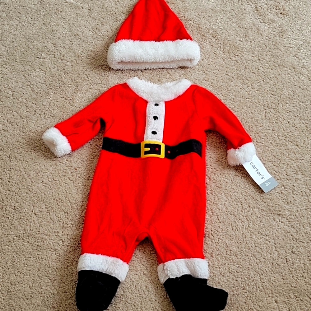 Baby Santa Suit AND Santa Hat